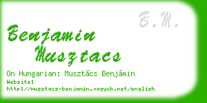 benjamin musztacs business card